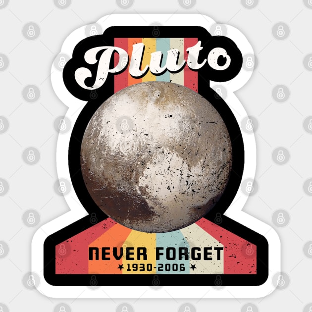 Pluto Never Forget Sticker by MasliankaStepan